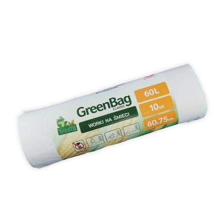 GREEN TREE Worki 60L 100% biodegradowalne i kompostowalne rolka 10 sztuk